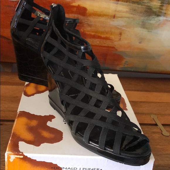 Donald J. Pliner Shoes - Donald J Pliner wedge Cage Booties 8.5 M